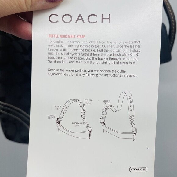 Coach Signature Logo Canvas/Leather Crossbody Shoulder Bag Purse Brown E06U-1040 - Picture 15 of 16